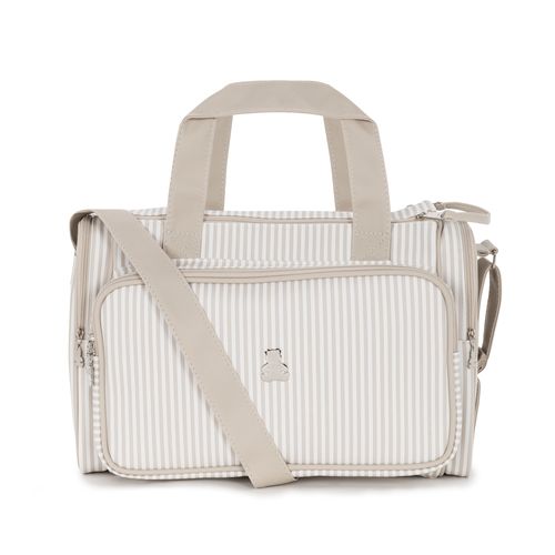 Bolsa de Maternidade de Bebê Unissex Due Colori - BRANCO/KAKI