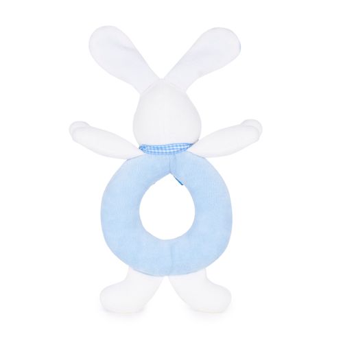 Chocalho de Pelúcia Coelho Piccolo - AZUL