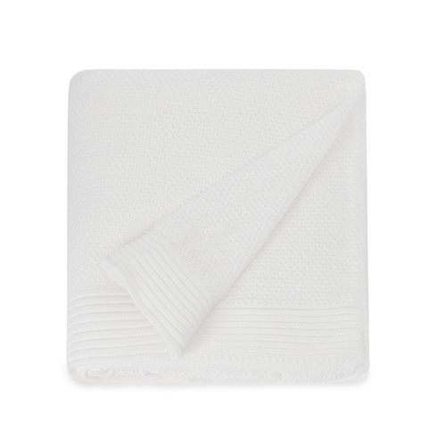 Manta Casal Tricot Losango - BRANCO