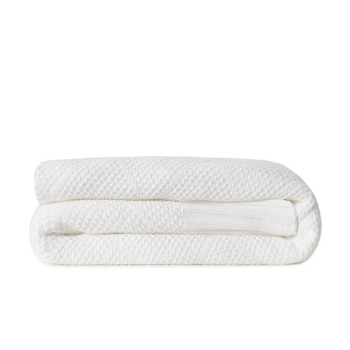 Manta Casal Tricot Losango - BRANCO