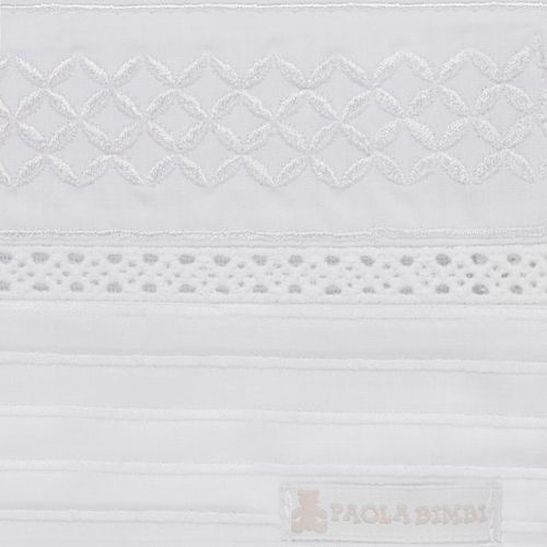 Conjunto Fralda Bordado Entremeio - BCO/BCO