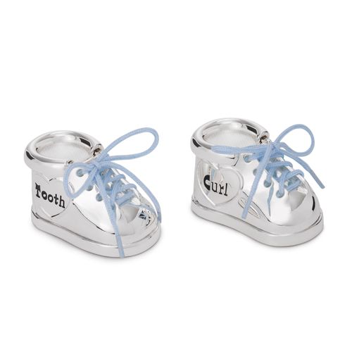 Duo Porta dente e mecha de cabelo Prata Silver Plated - AZUL