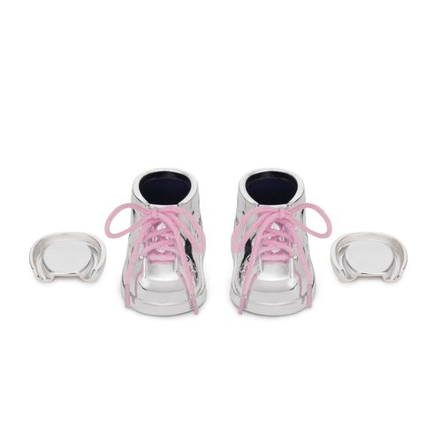 Duo Porta dente e mecha de cabelo Prata Silver Plated - ROSA