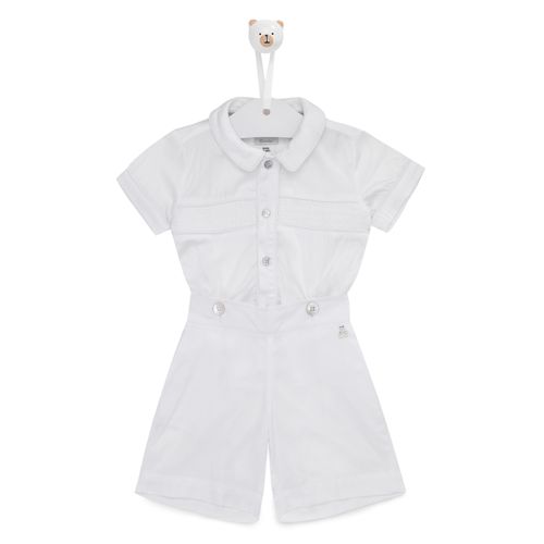 Conjunto Batizado de Bebê Masculino Clássico - BRANCO