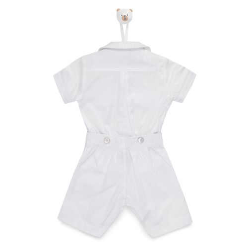 Conjunto Batizado de Bebê Masculino Clássico - BRANCO
