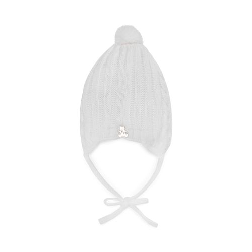 Gorro Aviador de Bebê Tricot - BRANCO