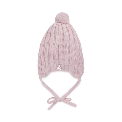 Gorro Aviador de Bebê Tricot - ROSA