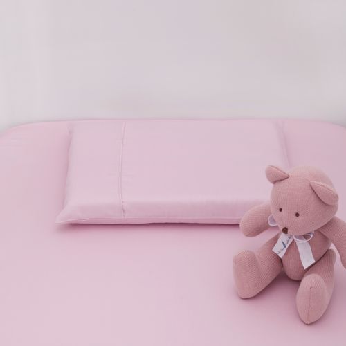 Jogo de Lençol de Berço Algodão Egípcio Pulito - ROSA BB