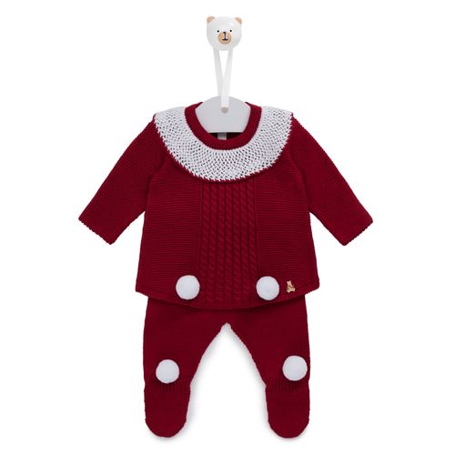 Saída de Maternidade Feminina Treccia - VERMELHO