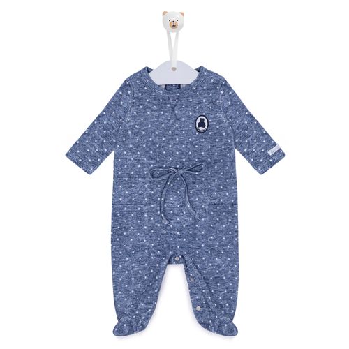 Macacão de Bebê Algodão Egípcio Stella - AZUL MARINHO