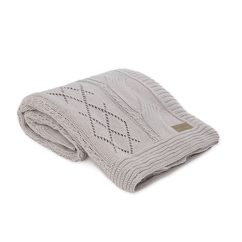 Manta Tricot Tranças Cooper - KAKI