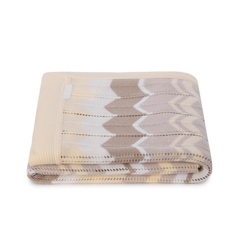 Manta para Berço Tricot Chevron - CRU
