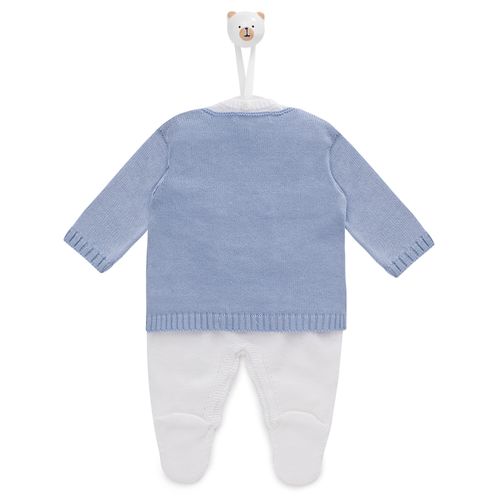 Saída de Maternidade Paletó Due Colori - AZUL