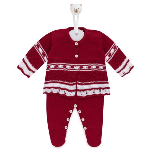 Conjunto de Saída de Maternidade com Manta Nastro - VRM/BCO