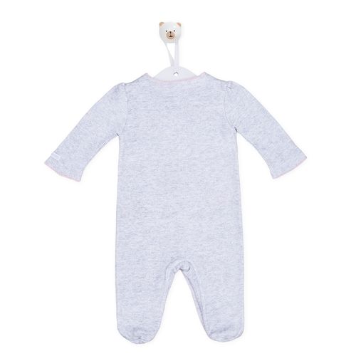 Macacão de Bebê Algodão Egípcio Laços - CINZA