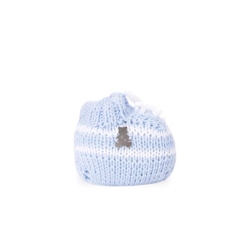Sapatinho de Tricot listrado - AZUL