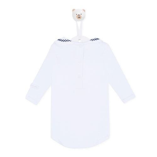 Body de Bebê Unissex Manga Longa com Bordado em X - AZUL MARINHO