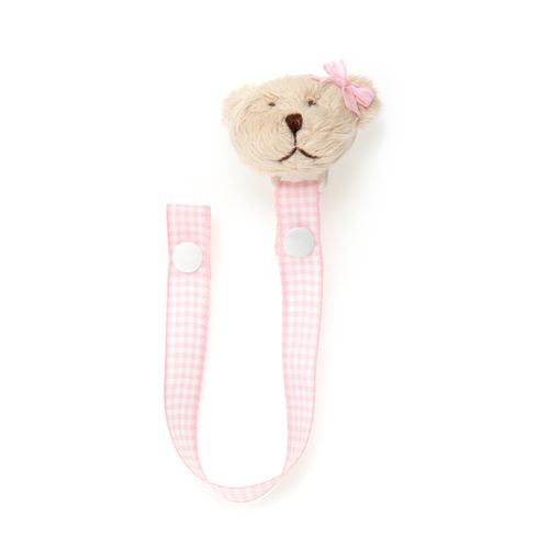 Prendedor de Chupeta de Bebê Unissex Urso Bimbi - ROSA