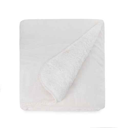 Manta Sherpa Liso - BRANCO