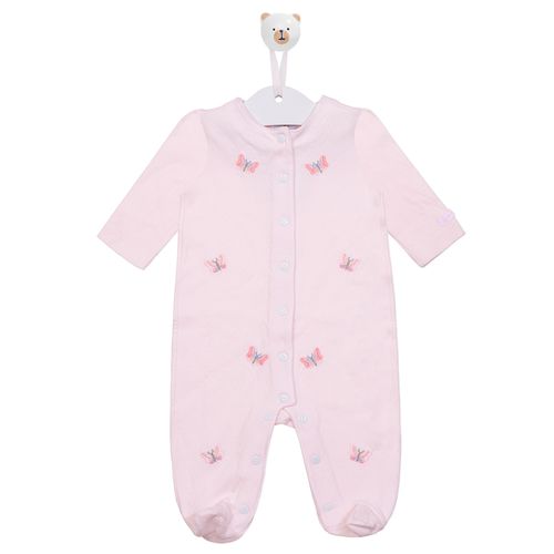 Macacão de Bebê bordado Borboletas - ROSA BB