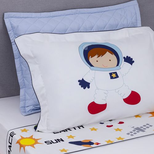 Jogo de lençol Algodão Egípcio Astronauta - BRANCO