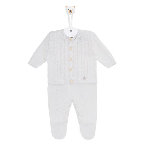 Conjunto de Saída de Maternidade com Manta - BRANCO