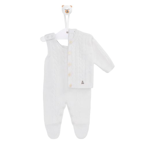 Conjunto de Saída de Maternidade com Manta - BRANCO