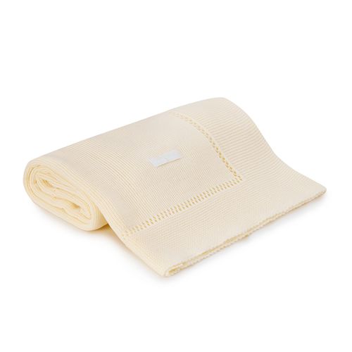 Manta para Saída de Maternidade Tricot Liscio - AMARELO