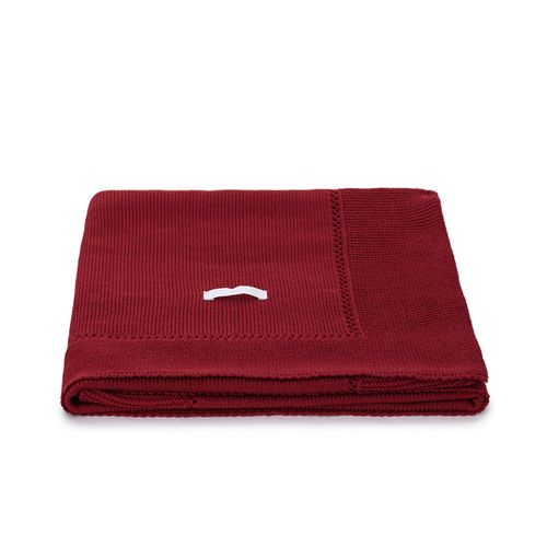Manta para Saída de Maternidade Tricot Liscio - VERMELHO