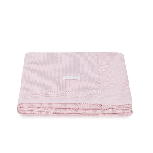 Manta para Saída de Maternidade Tricot Liscio - ROSA PASTEL