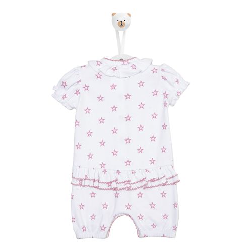 Macacão de Bebê Curto Estrelas - ROSA