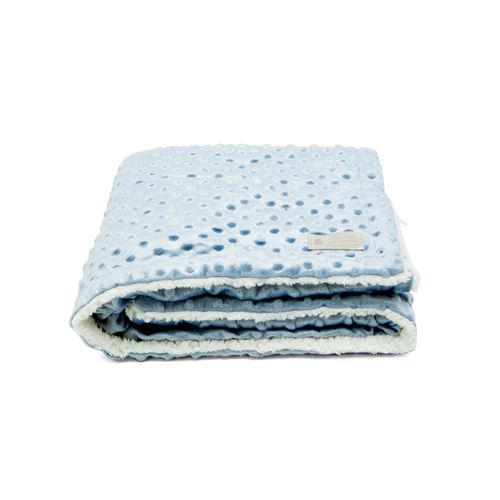 Manta Double Sherpa Poá - AZUL