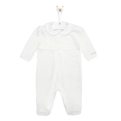 Macacão de Bebê Malha Brave Longo - OFF WHITE