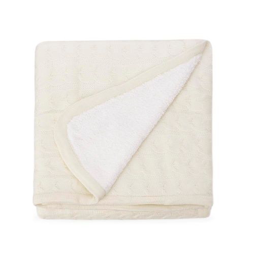 Manta Sherpa Tricot Tranças Double Face - CRU