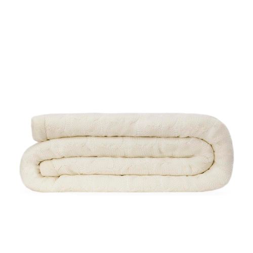 Manta Sherpa Tricot Tranças Double Face - CRU