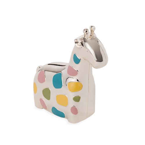 Cofrinho Girafa Color Prata Silver Plated - UNICO