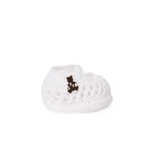 Sapatinho de Tricot Pérolas - BRANCO
