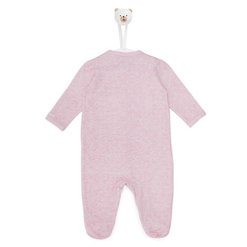 Macacão de Bebê Longo Algodão Egípcio Estrelinhas - ROSA BB