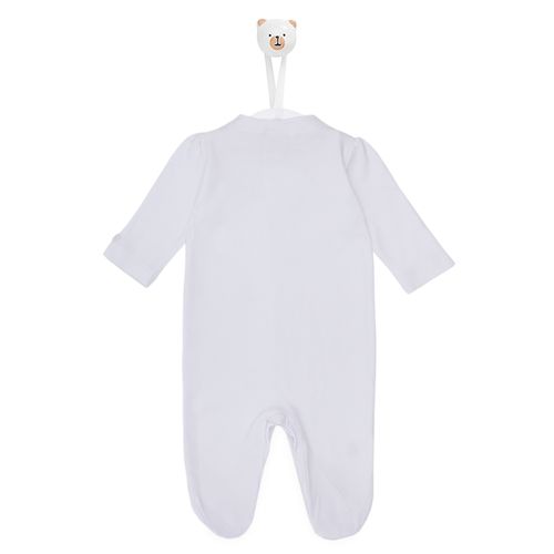 Macacão de Bebê Dadinhos Buldogs - BRANCO