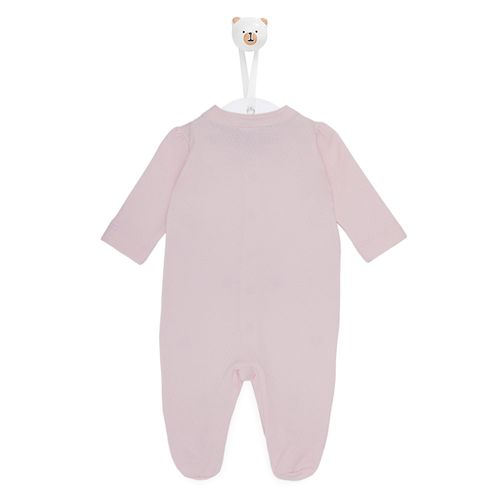 Macacão de Bebê Feminino Longo Dadinhos Raposas - ROSA