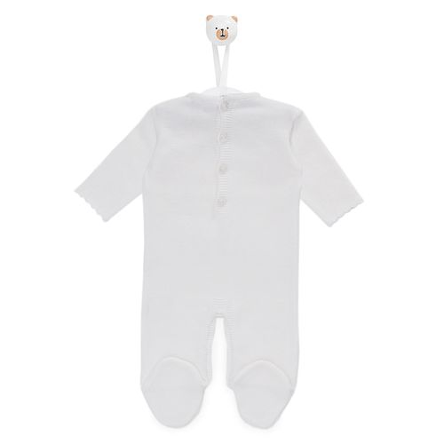 Saída de Maternidade Flores Pérolas - BRANCO