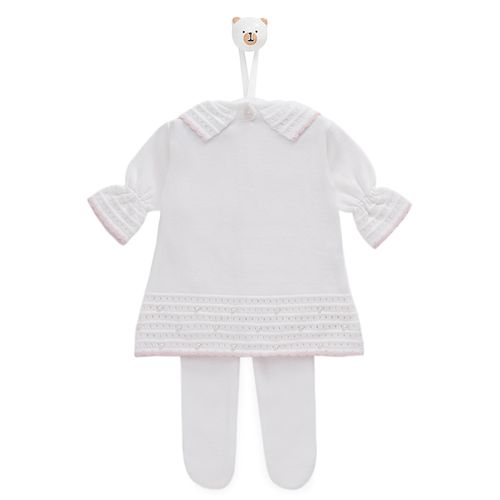 Saída de Maternidade Pérolas Delicadas - BRANCO