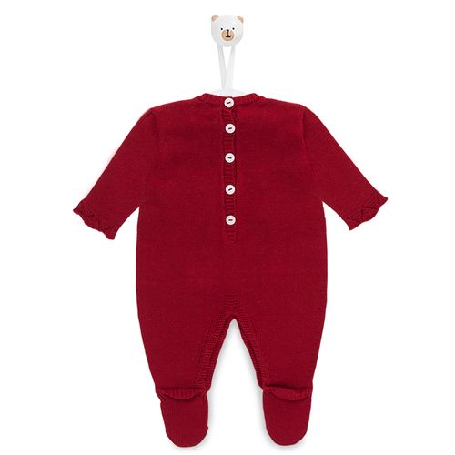 Saída de Maternidade Macacão Pied - VERMELHO