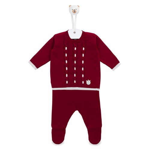 Conjunto de Saída de Maternidade com Manta Passa Fita - VERMELHO