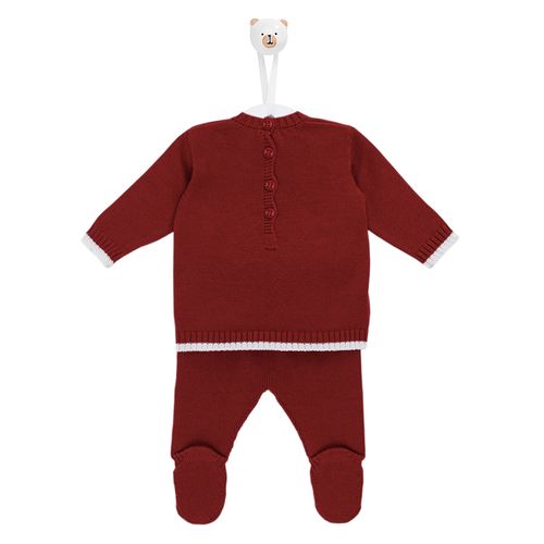 Conjunto de Saída de Maternidade com Manta Passa Fita - VERMELHO