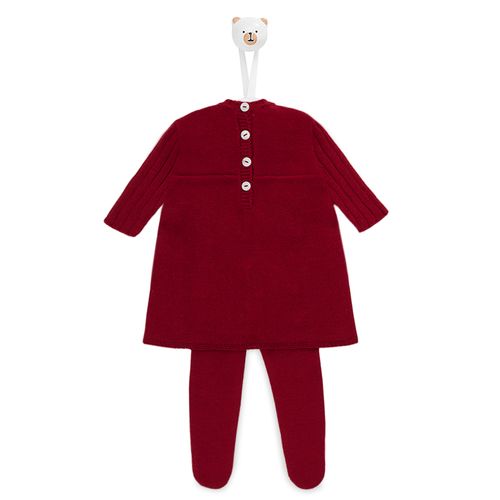 Saída de Maternidade Feminina Rococó Pérola - VERMELHO