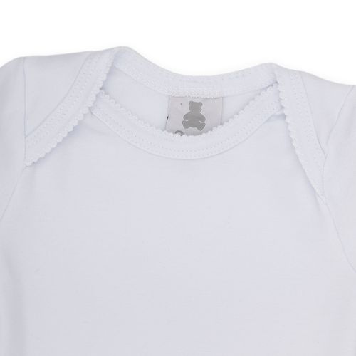 Body de Bebê Unissex Manga Longa Básico - BRANCO