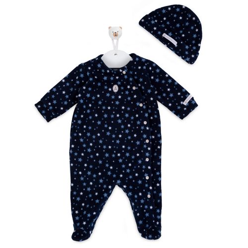 Macacão de Bebê Soft Estrelas - AZUL MARINHO