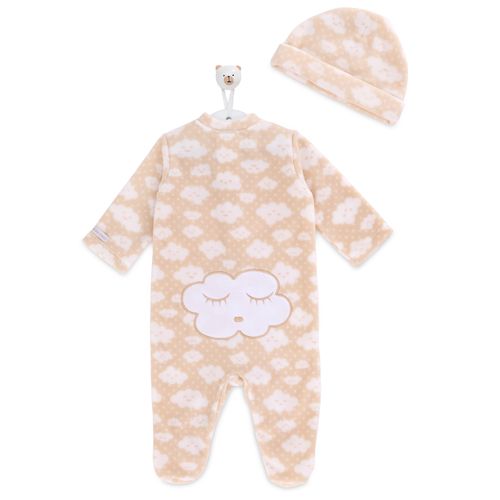 Macacão de Bebê Soft Nuvens - KAKI