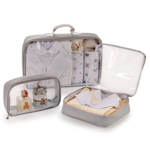 Kit Organizador de Mala de Bebê - CINZA